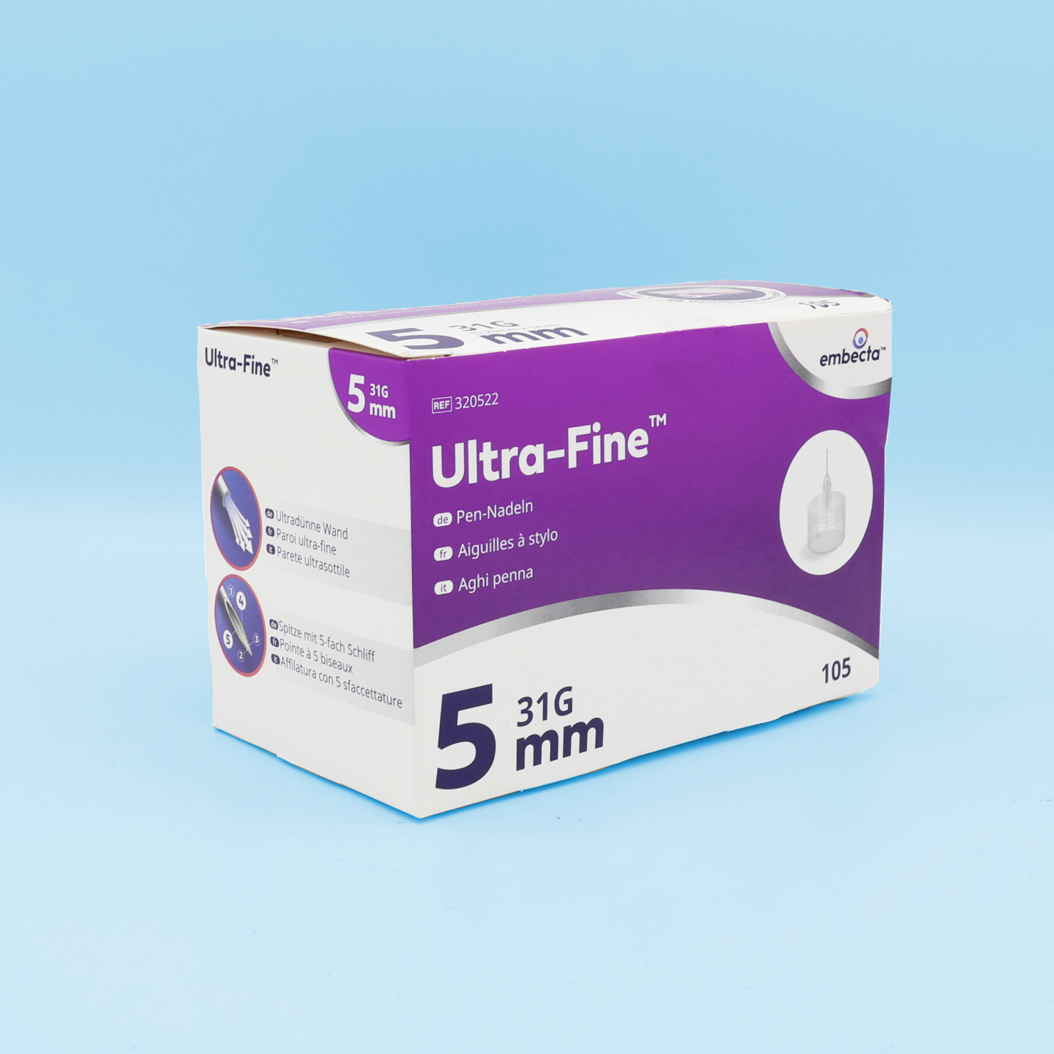Embecta Ultra-Fine  / Pen-Nadel 5mm - 105 Stück